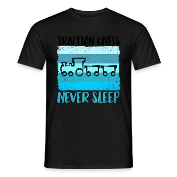 Train train train conducteurs de train - T-shirt homme - noir - Devant - AI Model Male 178 light (178cm)