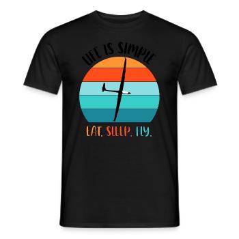 Glider Gliding Gliding Glider - Men's T-Shirt - black - Front - AI Model Male 178 light (178cm)