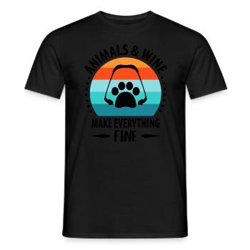 Tierarzt Haustier Tierpfleger Tierarzthelfer - Männer T-Shirt - Schwarz - Vorne - AI Model Male 178 light (178cm)