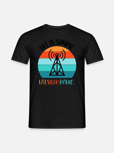 Amateurfunk Funker Funkgerät Funkamateur Vintage - Männer T-Shirt - Schwarz