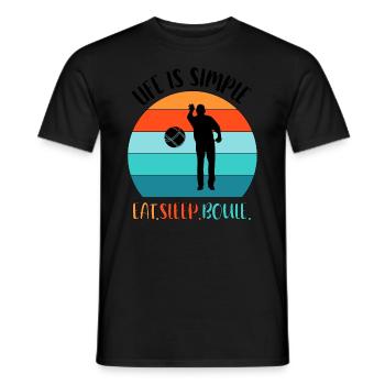 Boule Petanque Boccia Boules - Männer T-Shirt - Schwarz - Vorne - AI Model Male 178 light (178cm)