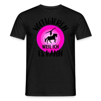 Pferde Pferd Voltigierer Voltigieren Volti Vintage - Männer T-Shirt - Schwarz - Vorne - AI Model Male 178 light (178cm)