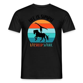 Horses Horse Vaulter Vaulting Volti - Men's T-Shirt - black - Front - AI Model Male 178 light (178cm)