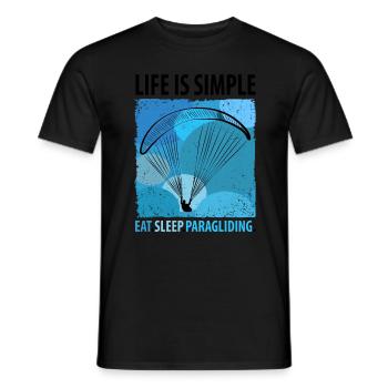 Paragliding Gleitschirm Paragleiter Paraglider - Männer T-Shirt - Schwarz - Vorne - AI Model Male 178 light (178cm)