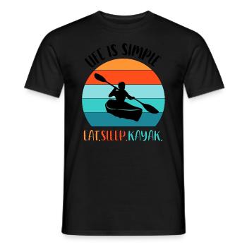 Rudern Kanu Kajak Kaya Kayaking Ruderboot - Männer T-Shirt - Schwarz - Vorne - AI Model Male 178 light (178cm)