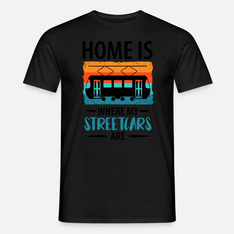 Tram Driver Tram Light Rail Tram - Men’s T-shirt - black