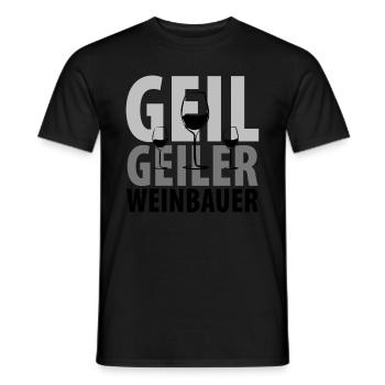 Winzer Weinbauer - Männer T-Shirt - Schwarz - Vorne - AI Model Male 178 light (178cm)
