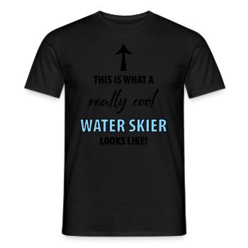 Ski nautique Ski nautique Skieurs nautiques - T-shirt homme - noir - Devant - AI Model Male 178 light (178cm)