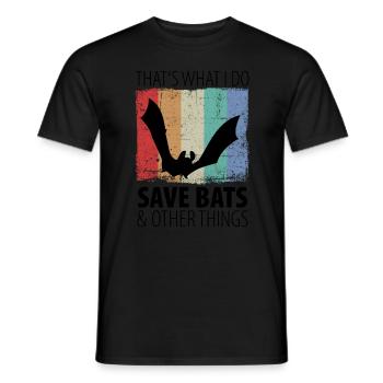 Bat Bats - Men's T-Shirt - black - Front - AI Model Male 178 light (178cm)