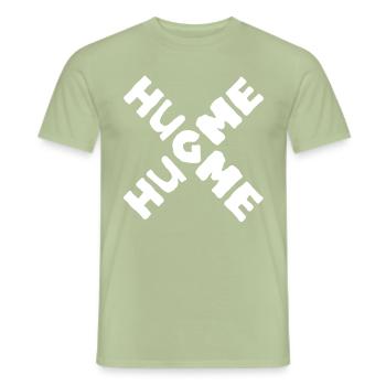hug me - Men's T-Shirt - sage - Front - AI Model Male 178 light (178cm)