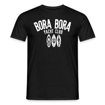 Bora Bora Yacht club - T-shirt homme - noir - Devant - AI Model Male 178 light (178cm)