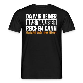 Keiner das Wasser reichen kann reicht mir das Bier - Männer T-Shirt - Schwarz - Vorne - AI Model Male 178 light (178cm)
