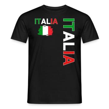 ITALY team supporter football - Men's T-Shirt - black - Front - AI Model Male 178 light (178cm)