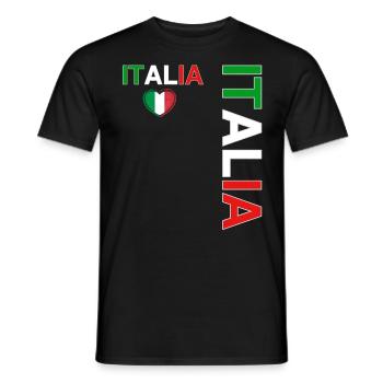 ITALY team supporter football - Men's T-Shirt - black - Front - AI Model Male 178 light (178cm)