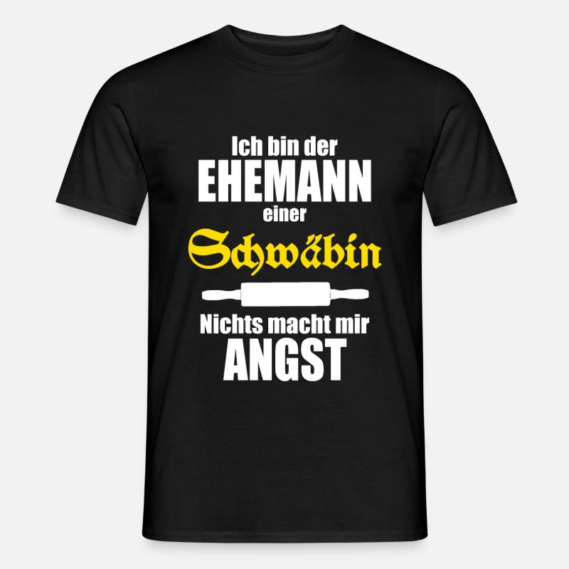 Ich bin der Ehemann einer Schwäbin - Männer T-Shirt - Schwarz