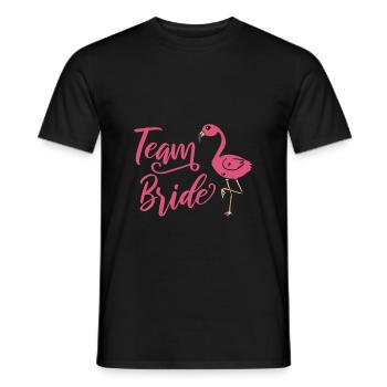 Junggesellinnenabschied Team Bride Flamingo - Männer T-Shirt - Schwarz - Vorne - AI Model Male 178 light (178cm)