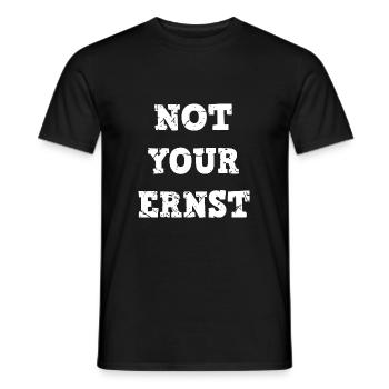 not your ernst denglisch lustige witziges sprüche - Männer T-Shirt - Schwarz - Vorne - AI Model Male 178 light (178cm)