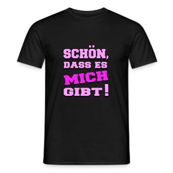 schön dass es mich gibt - witziger spruch - Männer T-Shirt - Schwarz - Vorne - AI Model Male 178 light (178cm)