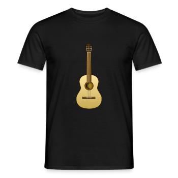 Classical guitar - Men's T-Shirt - black - Front - AI Model Male 178 light (178cm)