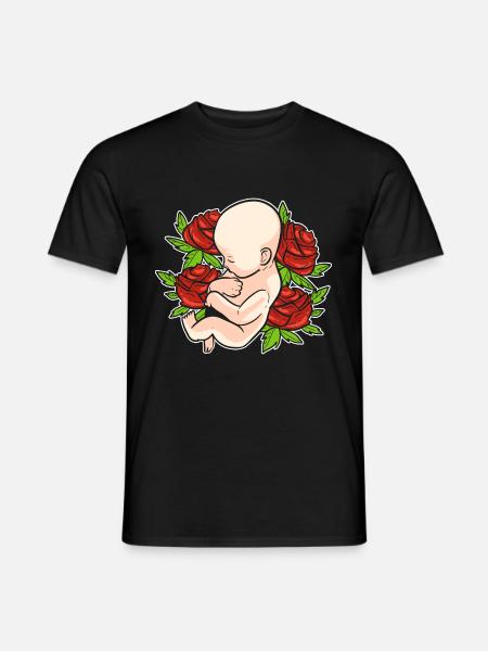 Hebamme Babyblumen Geburtstrainer Geschenk - Männer T-Shirt - Schwarz