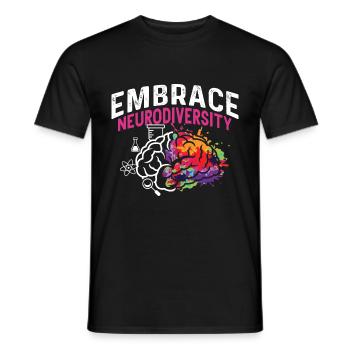 Neurodiversity embraces psychiatrist poison - Men's T-Shirt - black - Front - AI Model Male 178 light (178cm)