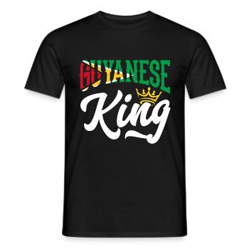 GuyanaIs Roi Guyana Guyana Drapeau - T-shirt homme - noir - Devant - AI Model Male 178 light (178cm)