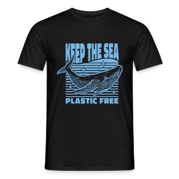 Keep The Sea Plastic Free Wal Umwelt Meer - Männer T-Shirt - Schwarz - Vorne - AI Model Male 178 light (178cm)