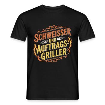 Schweißer und Grillen - Männer T-Shirt - Schwarz - Vorne - AI Model Male 178 light (178cm)