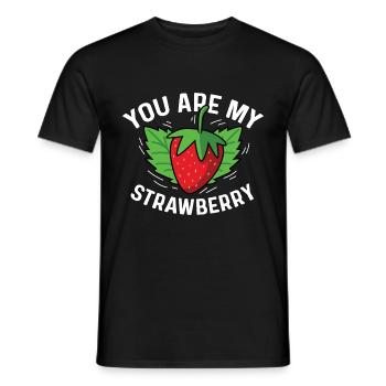 Meine Erdbeere Süsse Person Geschenk - Männer T-Shirt - Schwarz - Vorne - AI Model Male 178 light (178cm)