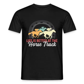Le cadeau Horse Track Stallknecht - T-shirt homme - noir - Devant - AI Model Male 178 light (178cm)