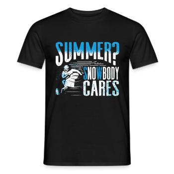 Snowmobile Riding Snowmobiling Snowbody Cares Pun - Männer T-Shirt - Schwarz - Vorne - AI Model Male 178 light (178cm)