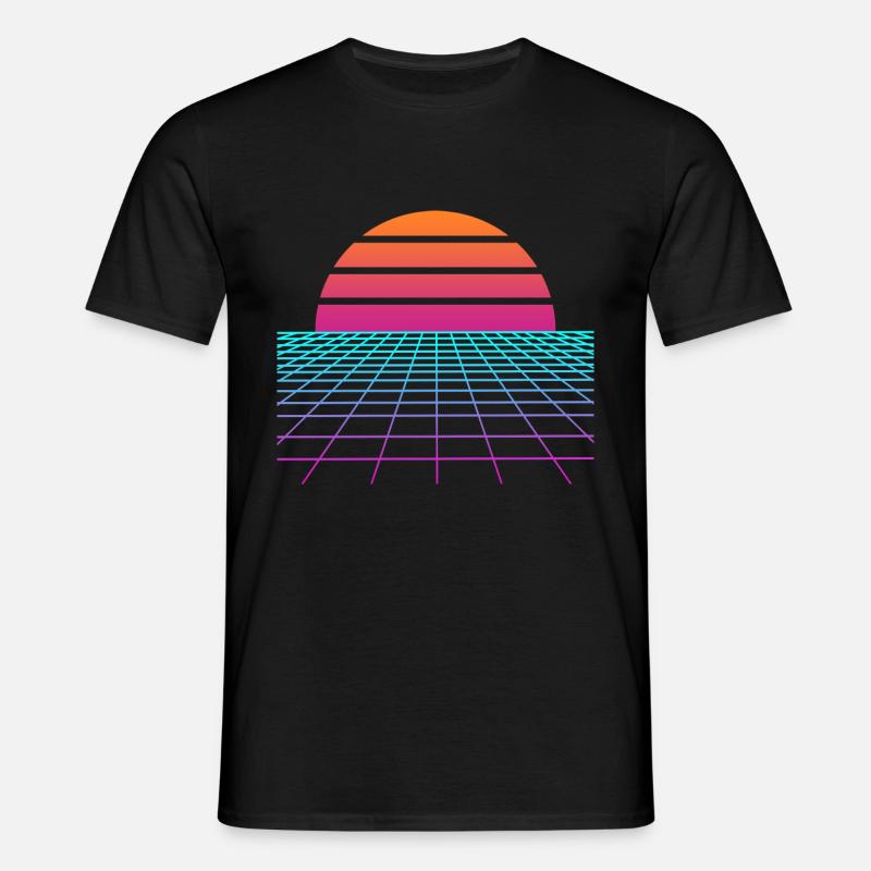 Synthwave Sunset. Painter Poison - Men's T-Shirt - black