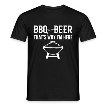 Grill und Bier Trinker Geschenk - Männer T-Shirt - Schwarz - Vorne - AI Model Male 178 light (178cm)