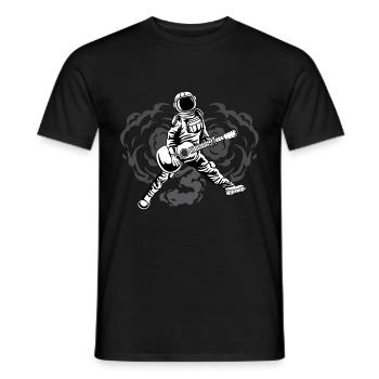 Astronaute -Guitare Acoustique Punk Cadeau - T-shirt homme - noir - Devant - AI Model Male 178 light (178cm)