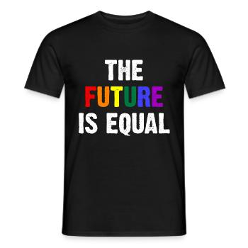 The Future Is Equal - Men's T-Shirt - black - Front - AI Model Male 178 light (178cm)