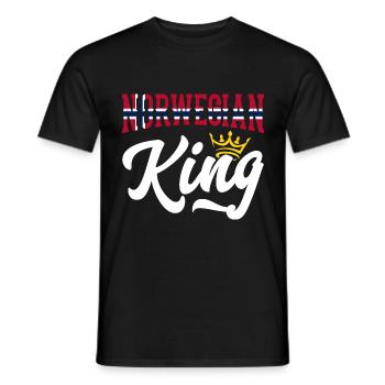 Norwegischer König Norwegen Norwegische Flagge - Männer T-Shirt - Schwarz - Vorne - AI Model Male 178 light (178cm)