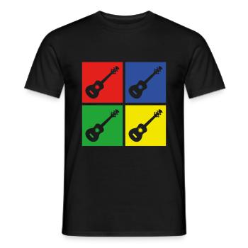 Ukulele - Men's T-Shirt - black - Front - AI Model Male 178 light (178cm)