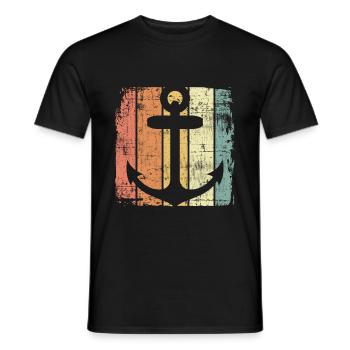 Ancre - T-shirt homme - noir - Devant - AI Model Male 178 light (178cm)