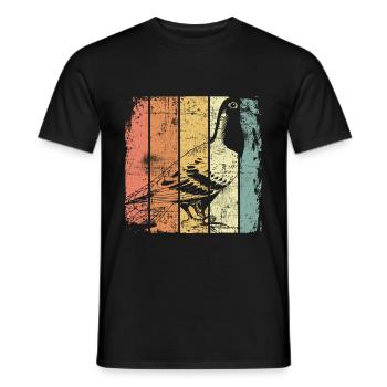 Pigeon voyageur - T-shirt homme - noir - Devant - AI Model Male 178 light (178cm)
