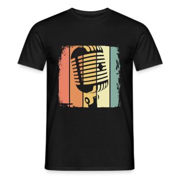 Musique rétro - T-shirt homme - noir - Devant - AI Model Male 178 light (178cm)