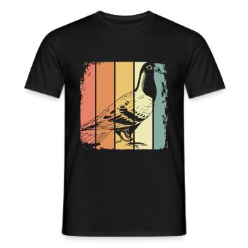 Carrier pigeon bird - Men's T-Shirt - black - Front - AI Model Male 178 light (178cm)