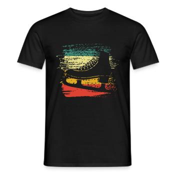 Schlittschuh - Männer T-Shirt - Schwarz - Vorne - AI Model Male 178 light (178cm)