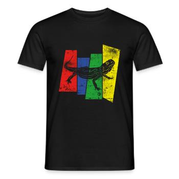 Lézard - T-shirt homme - noir - Devant - AI Model Male 178 light (178cm)