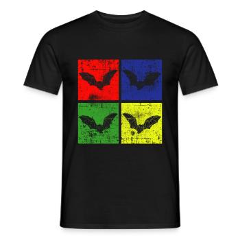 Chauves-souris - T-shirt homme - noir - Devant - AI Model Male 178 light (178cm)