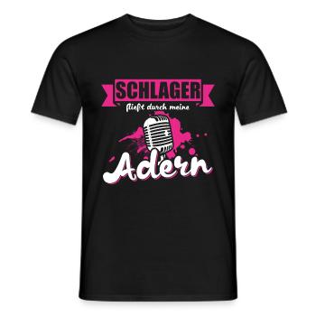 Schlager Schlagerfan - Männer T-Shirt - Schwarz - Vorne - AI Model Male 178 light (178cm)