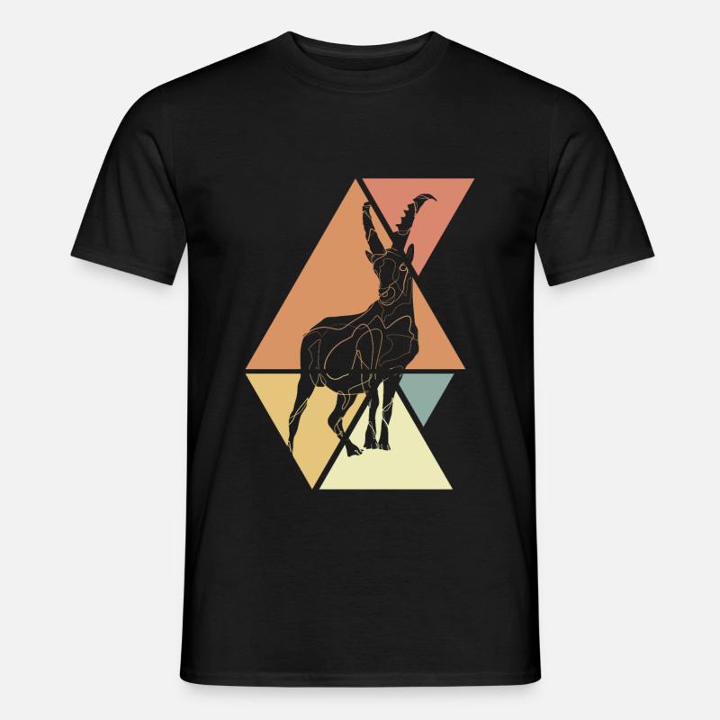Steinbock Tier - Männer T-Shirt - Schwarz