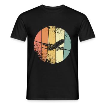 Flugzeug Pilot - Männer T-Shirt - Schwarz - Vorne - AI Model Male 178 light (178cm)