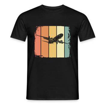 Flugzeug - Männer T-Shirt - Schwarz - Vorne - AI Model Male 178 light (178cm)