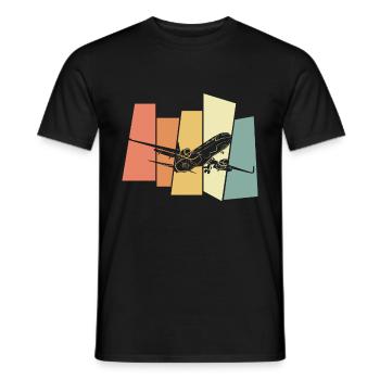 Avion pilote - T-shirt homme - noir - Devant - AI Model Male 178 light (178cm)