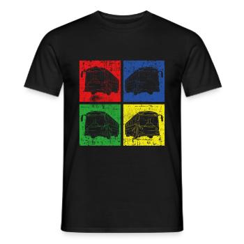 Linienbus Bus - Men's T-Shirt - black - Front - AI Model Male 178 light (178cm)